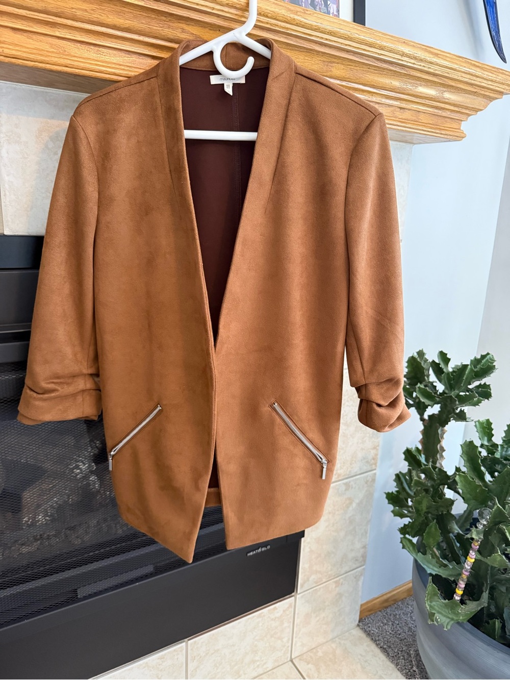 Maurices Suede-Look Jacket in Brown